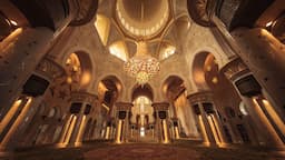 Abu Dhabi Mosque Inside View