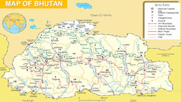 Bhutan Map 