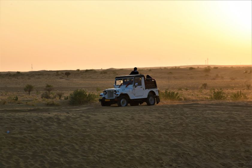 Jeep safari in dunes