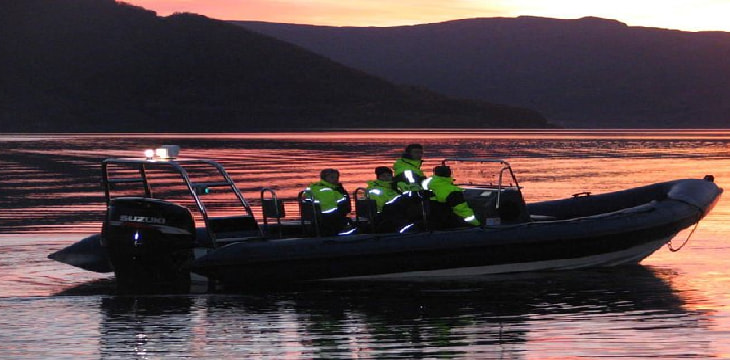 Midnight adventure In a Rib boat