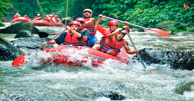 white water rafting in bali island